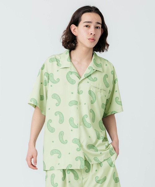 SILAS（サイラス）の「PAISLEY S/S OPEN COLLAR SHIRT（シャツ/ブラウス・メンズ・ブラック/ライトグリーン・XL/L/M）」の18枚目の写真
