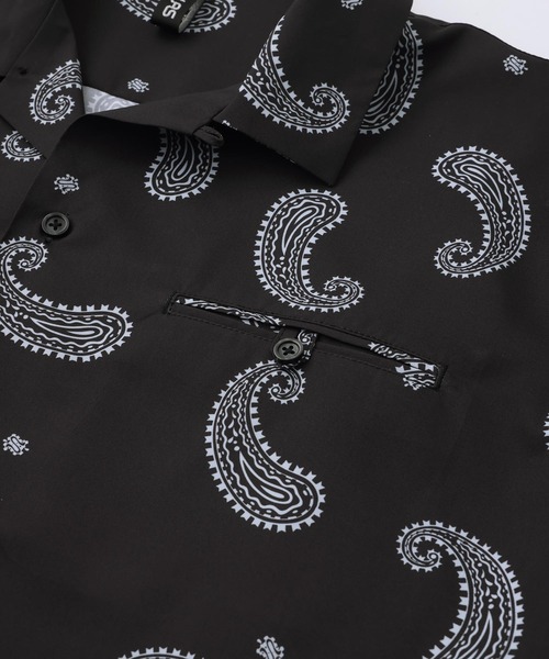 SILAS（サイラス）の「PAISLEY S/S OPEN COLLAR SHIRT（シャツ/ブラウス・メンズ・ブラック/ライトグリーン・XL/L/M）」の7枚目の写真