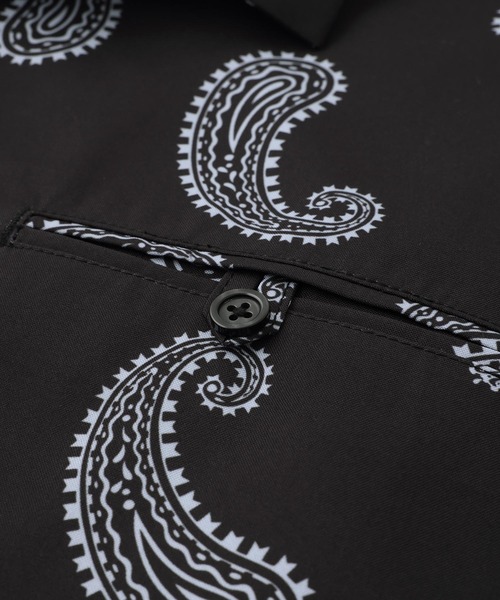 SILAS（サイラス）の「PAISLEY S/S OPEN COLLAR SHIRT（シャツ/ブラウス・メンズ・ブラック/ライトグリーン・XL/L/M）」の8枚目の写真