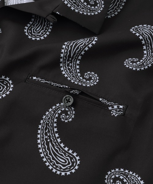 SILAS（サイラス）の「PAISLEY S/S OPEN COLLAR SHIRT（シャツ/ブラウス・メンズ・ブラック/ライトグリーン・XL/L/M）」の9枚目の写真