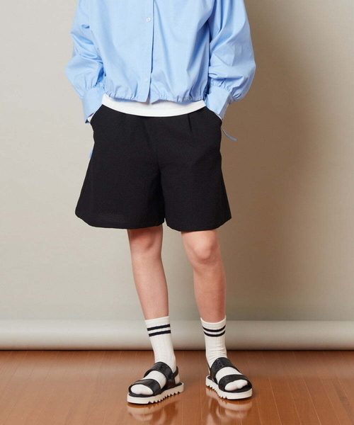 a.v.v（アーヴェヴェ）の「[100-130]タックショートパンツ（その他パンツ・キッズ・ブラック/ミント・100/110/120/130）」の5枚目の写真