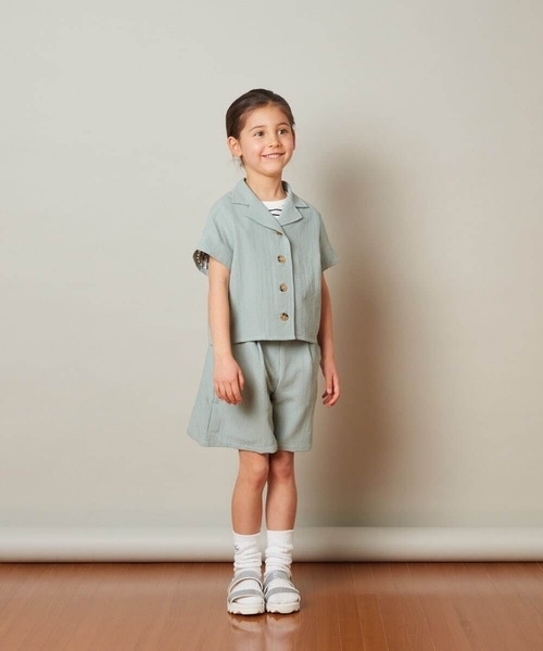 a.v.v（アーヴェヴェ）の「[100-130]タックショートパンツ（その他パンツ・キッズ・ブラック/ミント・100/110/120/130）」の20枚目の写真