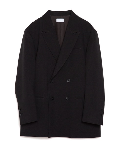 UNDECORATED（アンデコレイテッド）の「UNDECORATED アンデコレイテッド / Re:Polyester Jacket リサイクルポリエステル ジャケット ダブルブレストジャケット / UDF23502（テーラードジャケット・メンズ・ブラック/グレイッシュベージュ・0/1）」の2枚目の写真