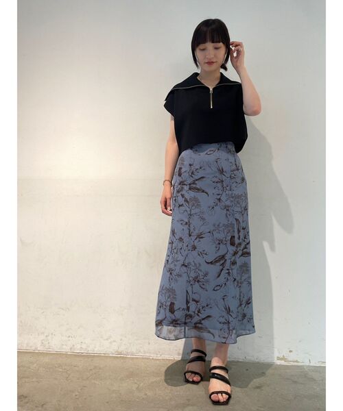 LAGUNAMOON（ラグナムーン）の「ショートZIPニットプルオーバー（ニット/セーター・レディース・ライトブルー/ブラック/アイボリー・FREE）」の15枚目の写真