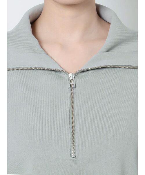 LAGUNAMOON（ラグナムーン）の「ショートZIPニットプルオーバー（ニット/セーター・レディース・ライトブルー/ブラック/アイボリー・FREE）」の13枚目の写真