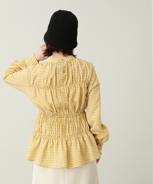 N.（N. Natural Beauty Basic）（エヌエヌナチュラルビューティーベーシック）の「◆シャーリングペプラムブラウス（シャツ/ブラウス・レディース・ブラック系その他/ベージュ系その他/オレンジ・MEDIUM）」の18枚目の写真