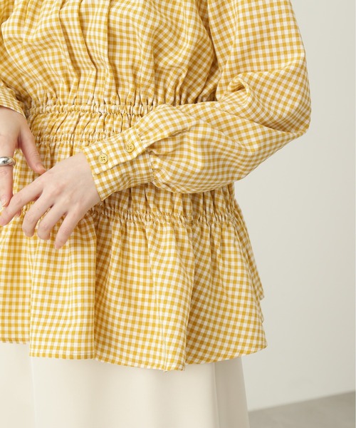 N.（N. Natural Beauty Basic）（エヌエヌナチュラルビューティーベーシック）の「◆シャーリングペプラムブラウス（シャツ/ブラウス・レディース・ブラック系その他/ベージュ系その他/オレンジ・MEDIUM）」の20枚目の写真