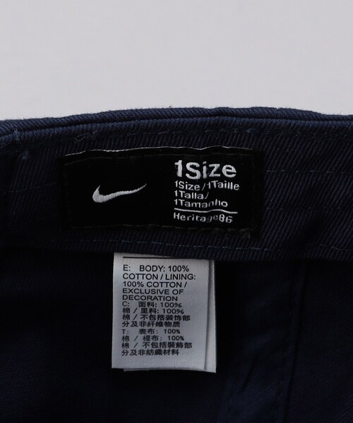 NIKE（ナイキ）の「NIKE/ナイキ HERITAGE86 ESS SWOOSH CAP/ヘリテージ86スウォッシュキャップ/ナイキスポーツウェア ヘリテージ86 アジャスタブルキャップ（キャップ・レディース・ネイビー/ブラック・ONE SIZE）」の6枚目の写真