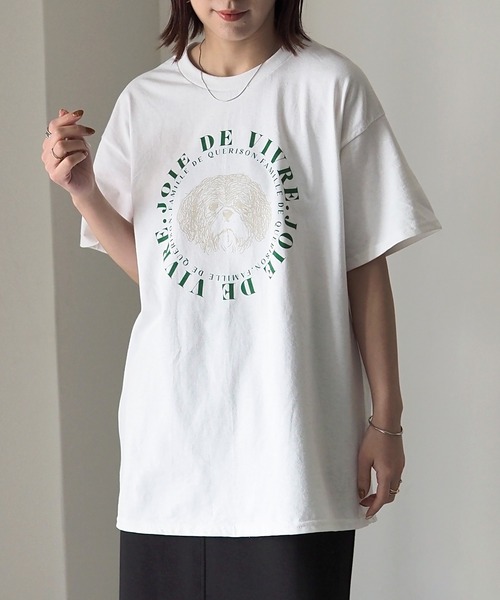 Riberry（リベリー）の「GILDAN DOGサークルロゴプリントT（Tシャツ/カットソー・レディース・グレー系その他/グレー系その他2/ホワイト×グリーン/ホワイト×レッド・LARGE）」の10枚目の写真