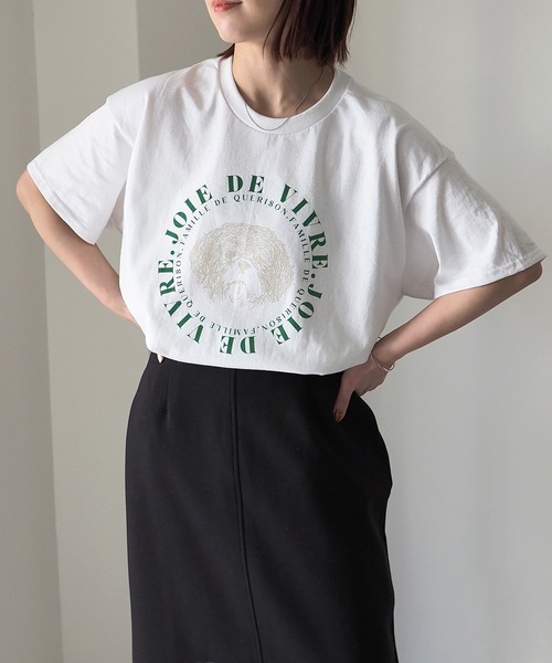 Riberry（リベリー）の「GILDAN DOGサークルロゴプリントT（Tシャツ/カットソー・レディース・グレー系その他/グレー系その他2/ホワイト×グリーン/ホワイト×レッド・LARGE）」の8枚目の写真