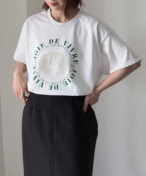 Riberry（リベリー）の「GILDAN DOGサークルロゴプリントT（Tシャツ/カットソー・レディース・グレー系その他/グレー系その他2/ホワイト×グリーン/ホワイト×レッド・LARGE）」の17枚目の写真