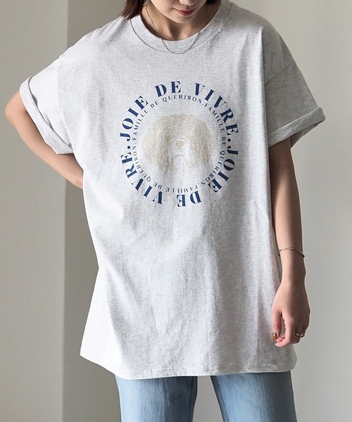 Riberry（リベリー）の「GILDAN DOGサークルロゴプリントT（Tシャツ/カットソー・レディース・グレー系その他/グレー系その他2/ホワイト×グリーン/ホワイト×レッド・LARGE）」の14枚目の写真