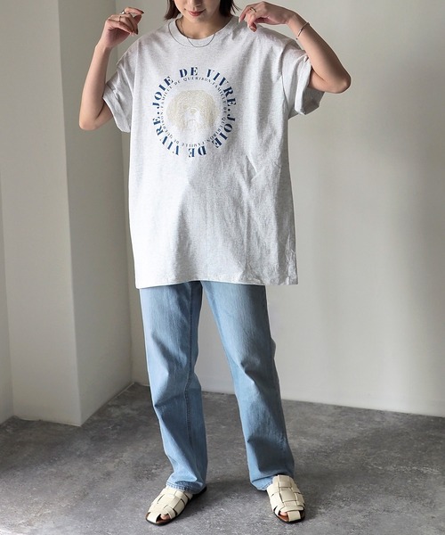 Riberry（リベリー）の「GILDAN DOGサークルロゴプリントT（Tシャツ/カットソー・レディース・グレー系その他/グレー系その他2/ホワイト×グリーン/ホワイト×レッド・LARGE）」の16枚目の写真