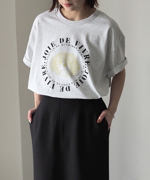 Riberry（リベリー）の「GILDAN DOGサークルロゴプリントT（Tシャツ/カットソー・レディース・グレー系その他/グレー系その他2/ホワイト×グリーン/ホワイト×レッド・LARGE）」の5枚目の写真