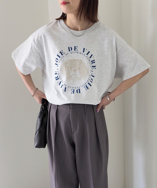 Riberry（リベリー）の「GILDAN DOGサークルロゴプリントT（Tシャツ/カットソー・レディース・グレー系その他/グレー系その他2/ホワイト×グリーン/ホワイト×レッド・LARGE）」の19枚目の写真