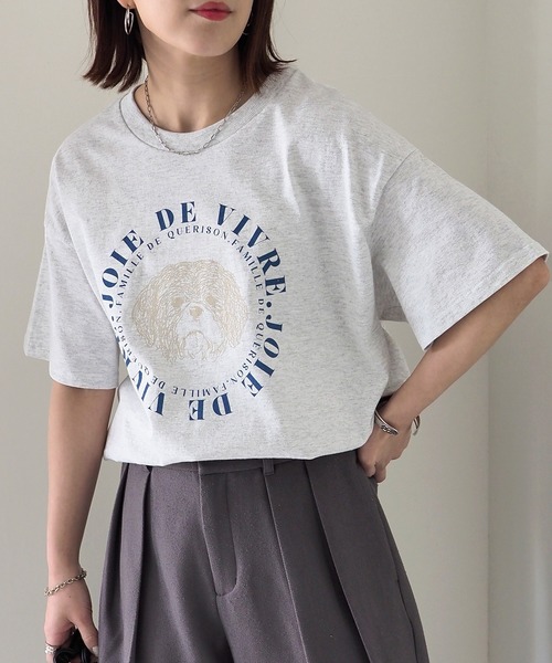 Riberry（リベリー）の「GILDAN DOGサークルロゴプリントT（Tシャツ/カットソー・レディース・グレー系その他/グレー系その他2/ホワイト×グリーン/ホワイト×レッド・LARGE）」の20枚目の写真