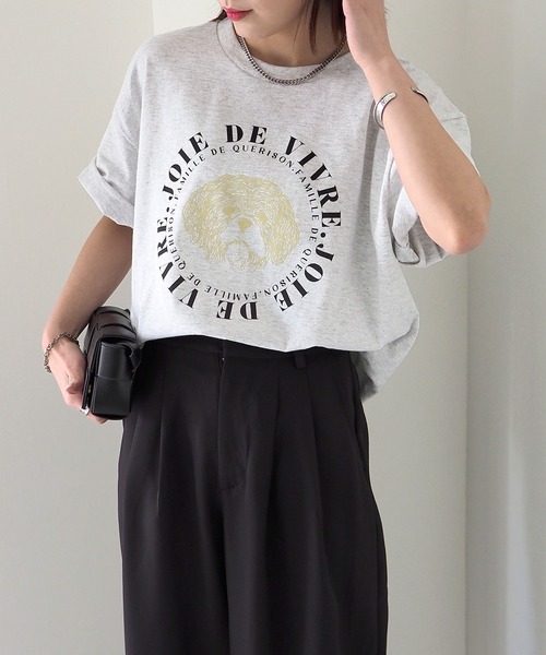 Riberry（リベリー）の「GILDAN DOGサークルロゴプリントT（Tシャツ/カットソー・レディース・グレー系その他/グレー系その他2/ホワイト×グリーン/ホワイト×レッド・LARGE）」の22枚目の写真