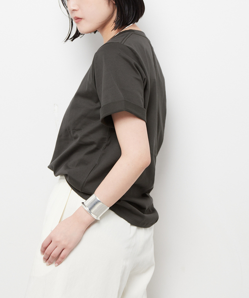 journal standard L'essage（ジャーナルスタンダードレサージュ）の「スワイーTシャツ（Tシャツ/カットソー・レディース・チャコールグレー/アーミー/ホワイト・FREE）」の8枚目の写真