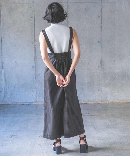 PAGEBOY（ページボーイ）の「ビスチェ×スカートSET（ワンピース・レディース・ブラック/グレイッシュベージュ/ストライプ・FREE）」の12枚目の写真