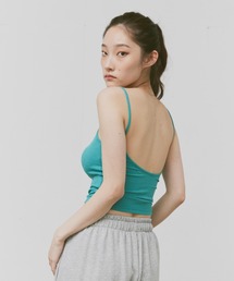 FEKETE | BACK OPEN CAMISOLE / バックオープンリブキャミソール(キャミソール)