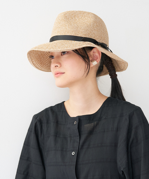 collex（コレックス）の「＜UVカット・手洗い可＞Wash Folding UV Hat ウォッシャブル中折れハット（ハット・レディース・ベージュ/ブラウン・フリー）」の2枚目の写真