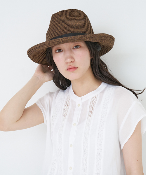 collex（コレックス）の「＜UVカット・手洗い可＞Wash Folding UV Hat ウォッシャブル中折れハット（ハット・レディース・ベージュ/ブラウン・フリー）」の4枚目の写真