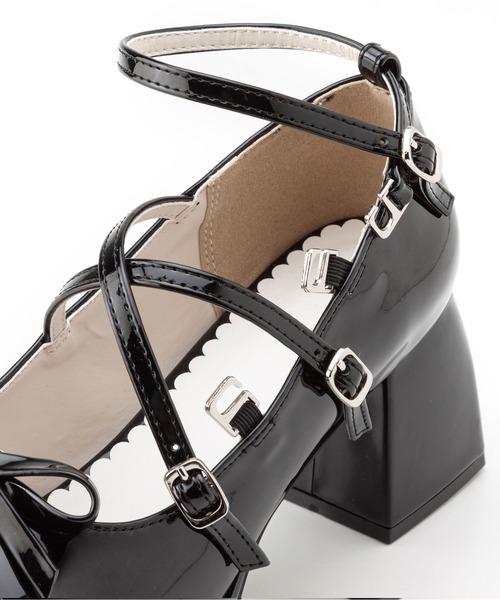 DearMyLoveRose（ディアマイラブローズ）の「スクエアトゥ2wayストラップパンプス（パンプス・レディース・ブラック/ホワイト/ピンク・24cm/24.5cm/25cm/23cm/25.5cm/23.5cm/22.5cm）」の21枚目の写真