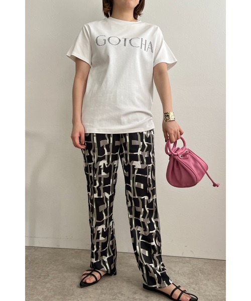 palm RICHE(ポームリシュ)の「ペイントプリントリラックスパンツ(その他パンツ・レディース・ブラック/オフホワイト・M)」の5枚目の写真