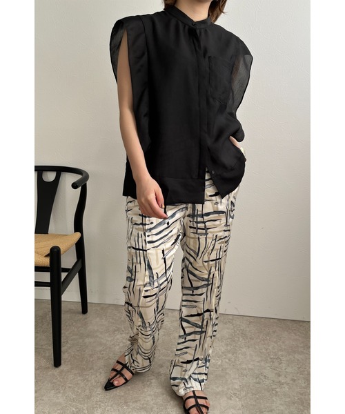 palm RICHE(ポームリシュ)の「ペイントプリントリラックスパンツ(その他パンツ・レディース・ブラック/オフホワイト・M)」の17枚目の写真