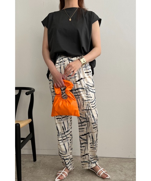 palm RICHE(ポームリシュ)の「ペイントプリントリラックスパンツ(その他パンツ・レディース・ブラック/オフホワイト・M)」の12枚目の写真