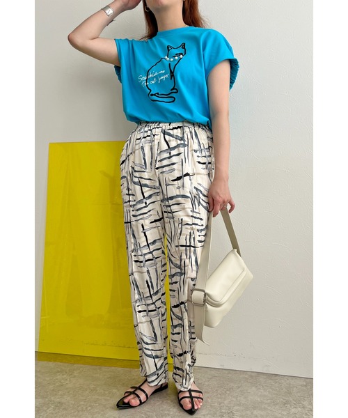 palm RICHE(ポームリシュ)の「ペイントプリントリラックスパンツ(その他パンツ・レディース・ブラック/オフホワイト・M)」の20枚目の写真