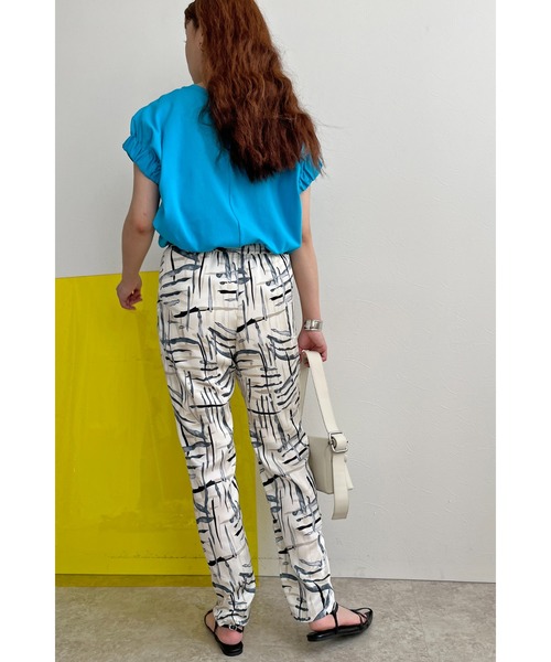 palm RICHE(ポームリシュ)の「ペイントプリントリラックスパンツ(その他パンツ・レディース・ブラック/オフホワイト・M)」の10枚目の写真