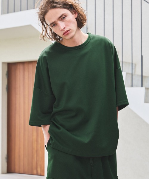 EMMA CLOTHES(エマクローズ)の「【セットアップ】カノコダブルフェイスクルーTシャツ&ワイドカーゴショートパンツ EMMA CLOTHES(セットアップ・メンズ・ブラック/オリーブ/チャコール/ダークグリーン・S/L/M)」の17枚目の写真