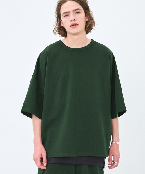 EMMA CLOTHES(エマクローズ)の「【セットアップ】カノコダブルフェイスクルーTシャツ&ワイドカーゴショートパンツ EMMA CLOTHES(セットアップ・メンズ・ブラック/オリーブ/チャコール/ダークグリーン・S/L/M)」の21枚目の写真