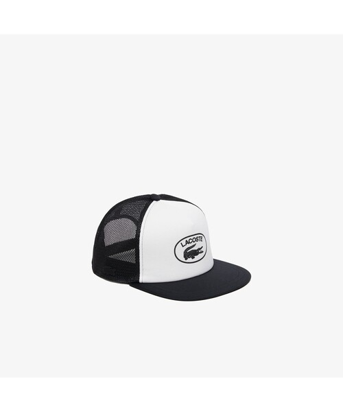 LACOSTE(ラコステ)の「ジャパンフィットメッシュキャップ(キャップ・レディース・ブラック/レッド・FREE)」の3枚目の写真