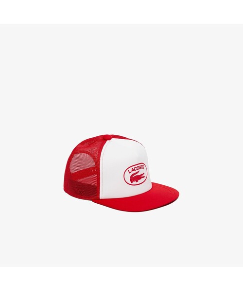 LACOSTE(ラコステ)の「ジャパンフィットメッシュキャップ(キャップ・レディース・ブラック/レッド・FREE)」の6枚目の写真
