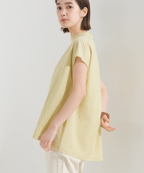 OMNES(オムネス)の「接触冷感裾ラウンドフレンチスリーブプルオーバー(Tシャツ/カットソー・レディース・ブラック/チャコールグレー/ブルー/モカ/イエロー/ホワイト/ブラウン/グリーン/ホワイト系その他/イエロー系その他/ラベンダー/グレー/ネイビー/ブルー系その他/キャメル・FREE)」の14枚目の写真