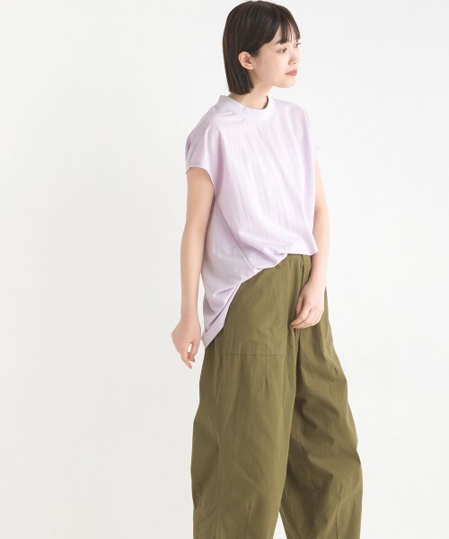 OMNES(オムネス)の「接触冷感裾ラウンドフレンチスリーブプルオーバー(Tシャツ/カットソー・レディース・ブラック/チャコールグレー/ブルー/モカ/イエロー/ホワイト/ブラウン/グリーン/ホワイト系その他/イエロー系その他/ラベンダー/グレー/ネイビー/ブルー系その他/キャメル・FREE)」の20枚目の写真