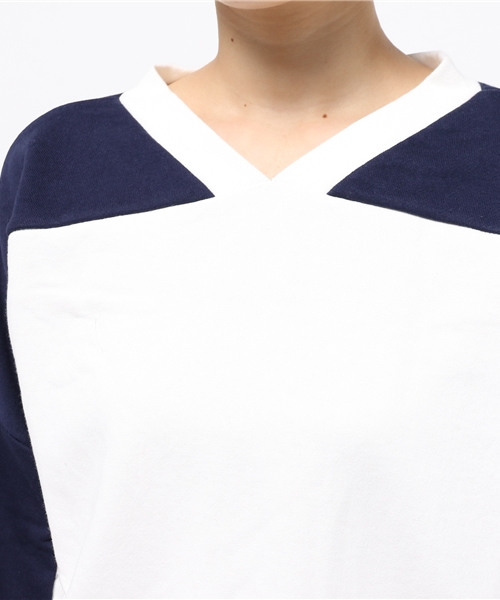 OUTLET(アウトレット)の「【goocy】配色裏毛TOP(Tシャツ/カットソー・レディース・グレー/ホワイト・FREE)」の6枚目の写真