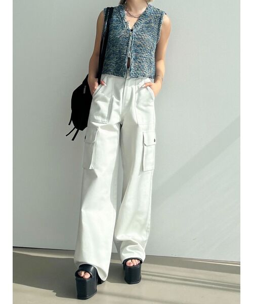 Dickies（ディッキーズ）の「【Dickies別注】カーゴルーズパンツ（カーゴパンツ・レディース・ブラック/アイボリー/ブルー・SMALL/MEDIUM）」の19枚目の写真