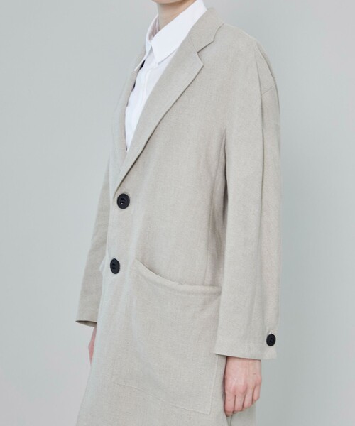 ジャケット・アウター rito structure GRID-PATTERN DUFFLE COAT ジャケット・アウター rito structure GRID-PATTERN DUFFLE COAT