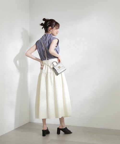 N.（N. Natural Beauty Basic）（エヌエヌナチュラルビューティーベーシック）の「◆ドライタッチペーパーバックノースリーブブラウス（シャツ/ブラウス・レディース・レッド/グレイッシュベージュ/ブルー/イエロー・MEDIUM）」の18枚目の写真