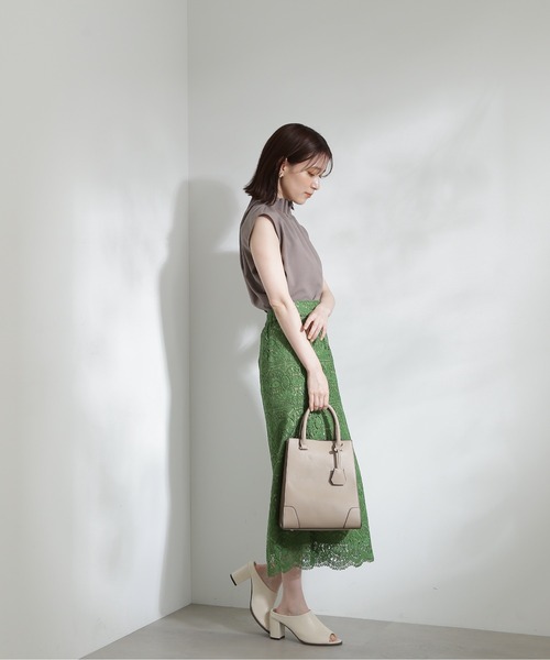 N.（N. Natural Beauty Basic）（エヌエヌナチュラルビューティーベーシック）の「◆ドライタッチペーパーバックノースリーブブラウス（シャツ/ブラウス・レディース・レッド/グレイッシュベージュ/ブルー/イエロー・MEDIUM）」の9枚目の写真