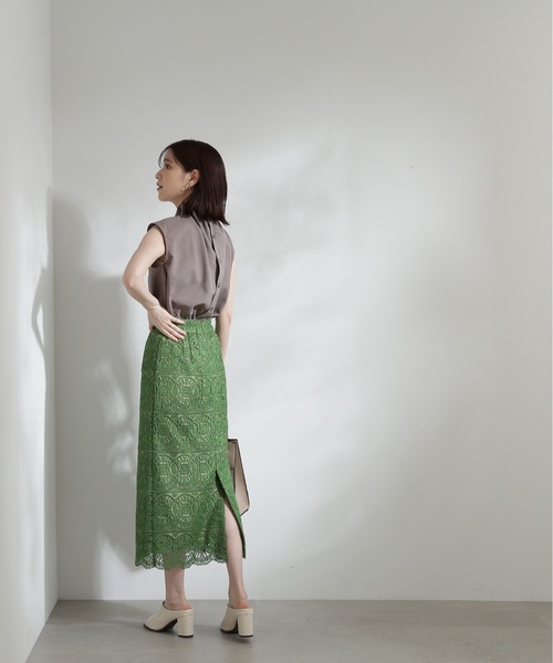 N.（N. Natural Beauty Basic）（エヌエヌナチュラルビューティーベーシック）の「◆ドライタッチペーパーバックノースリーブブラウス（シャツ/ブラウス・レディース・レッド/グレイッシュベージュ/ブルー/イエロー・MEDIUM）」の10枚目の写真