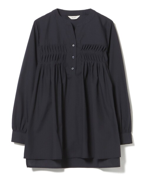 セール】【WEB限定】変形タック ノーカラー ブラウス（シャツ/ブラウス