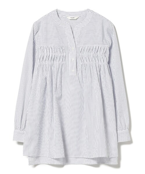 BEAMS HEART(ビームスハート)の「【WEB限定】変形タック ノーカラー ブラウス(シャツ/ブラウス・レディース・オフホワイト/ブルー系その他/ホワイト系その他/その他1/ネイビー・FREE)」の19枚目の写真