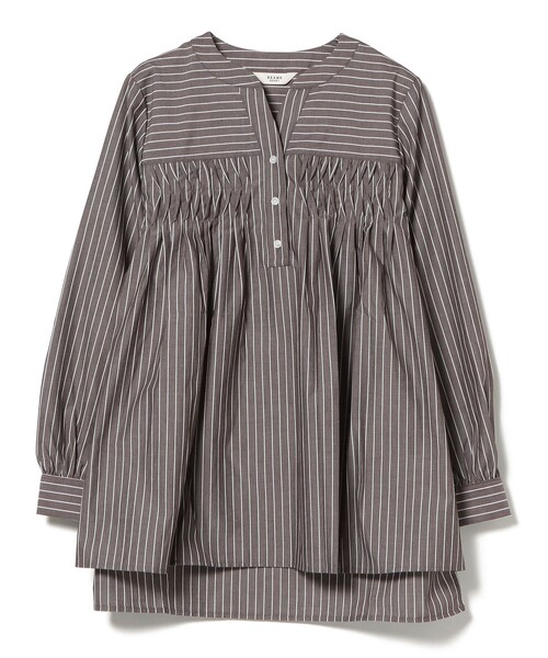 BEAMS HEART(ビームスハート)の「【WEB限定】変形タック ノーカラー ブラウス(シャツ/ブラウス・レディース・オフホワイト/ブルー系その他/ホワイト系その他/その他1/ネイビー・FREE)」の17枚目の写真
