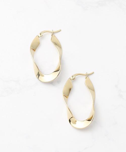 INNOCENT（イノセント）の「《Stainless》 Tears Ring Pierce 35mm-ティアーズリング ピアス（ピアス（両耳用）・レディース・ブラック/シルバー/ゴールド・FREE）」の3枚目の写真