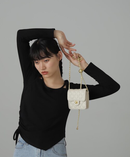 FREE'S MART（フリーズマート）の「◆レイヤード風アシメヘムカットソー（Tシャツ/カットソー・レディース・ホワイト/ブラック/ブルー・FREE）」の7枚目の写真