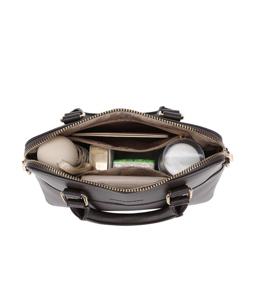 MERCURYDUO（マーキュリーデュオ）の「【MERCURYDUO/マーキュリーデュオ】 ブガッティ　ハンドバッグ（ハンドバッグ・レディース・ブラック/アイボリー/ダークブラウン・FREE）」の4枚目の写真